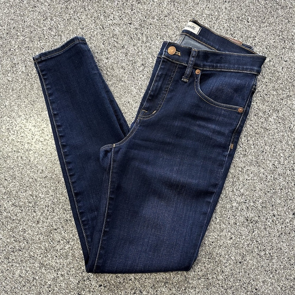 Madewell 9" High Rise Skinny Jeans Womens 28x28 Dark Wash Stretch Denim